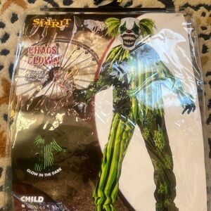 Spirit Chaos Clown Kids Costume - Green and Black